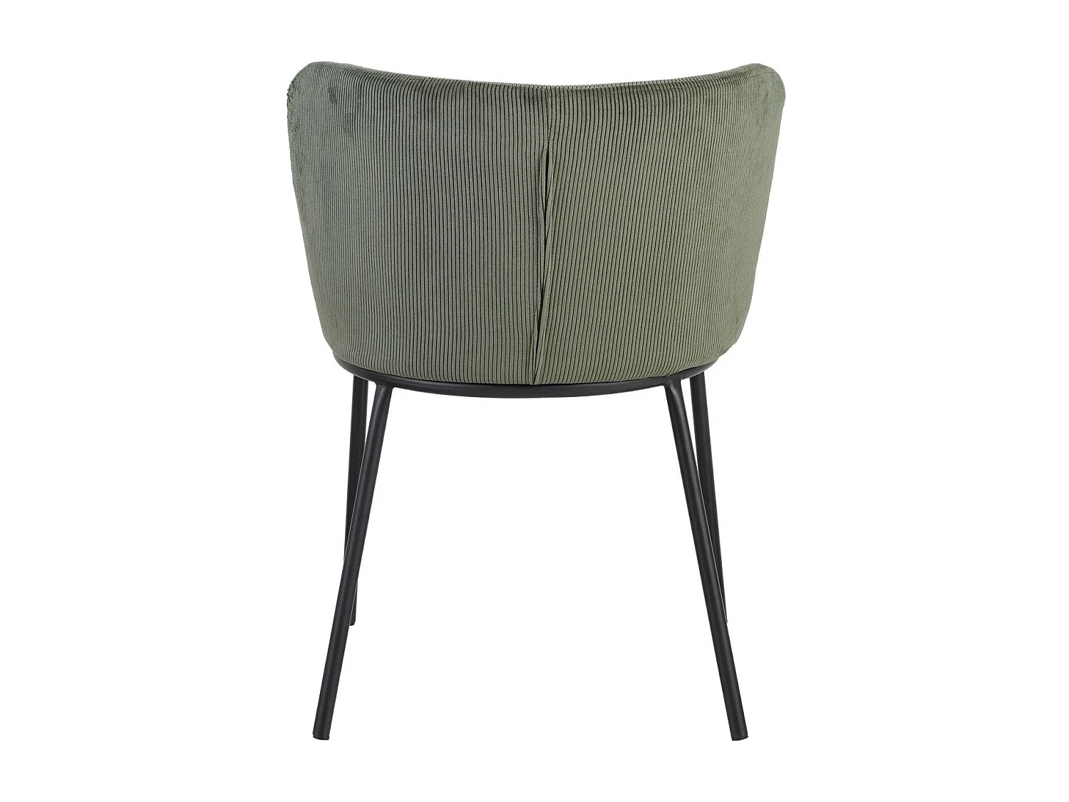 Lot de 2 chaises en velours côtelé vert kaki - Toma