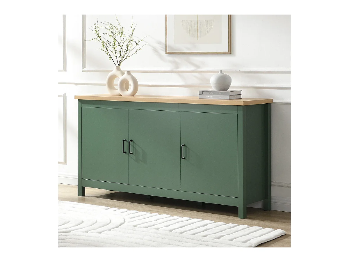 Buffet 3 portes vert 160 cm - Sana