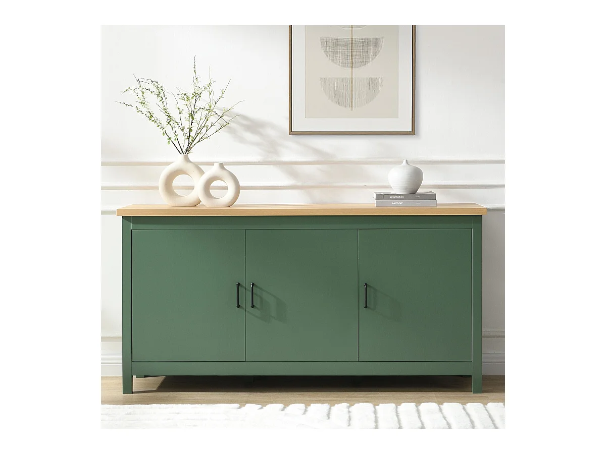 Buffet 3 portes vert 160 cm - Sana