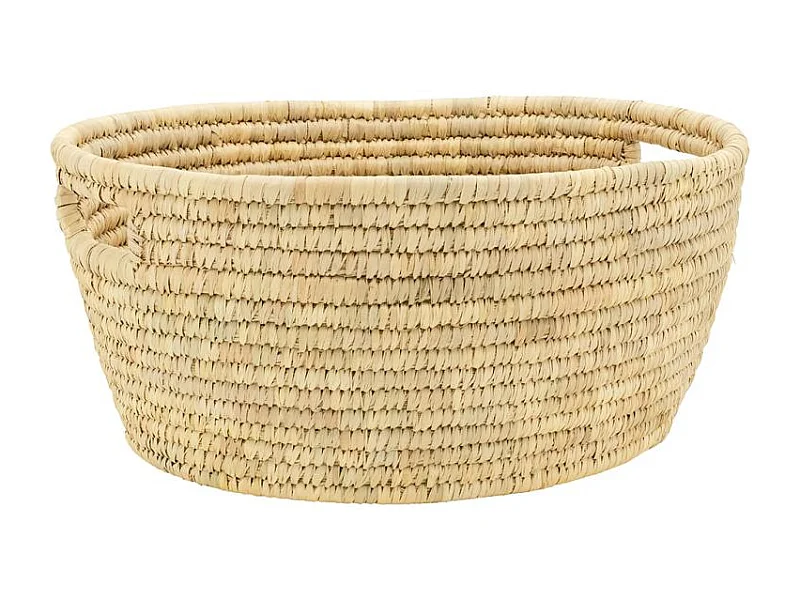 Corbeille à linge ovale en palmier