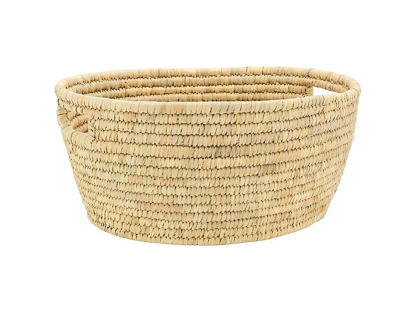 Corbeille à linge ovale en palmier