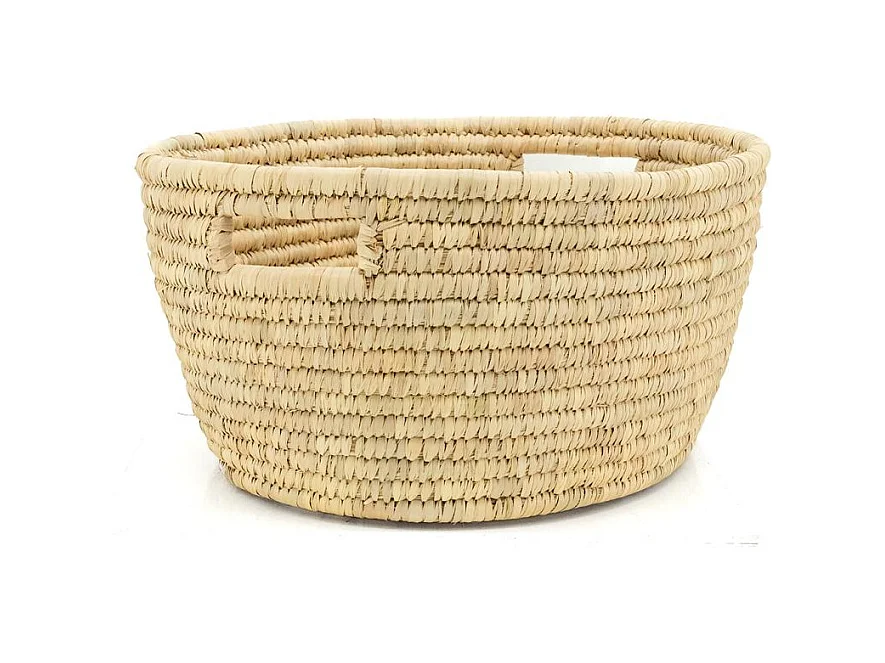 Corbeille à linge ovale en palmier