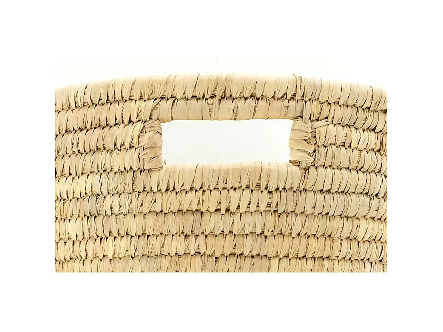 Corbeille à linge ovale en palmier