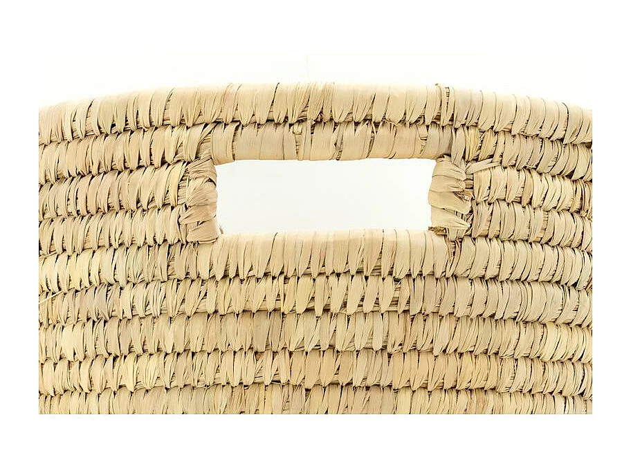 Corbeille à linge ovale en palmier