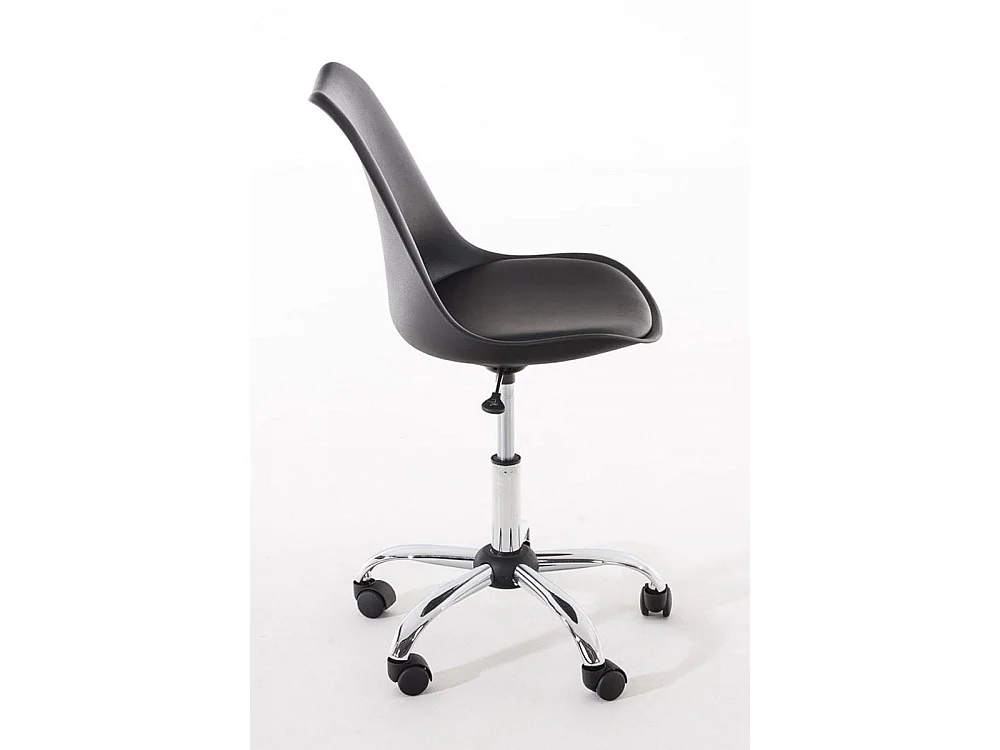 Chaise de bureau - Similicuir & Blanc - Noir - Pegleg