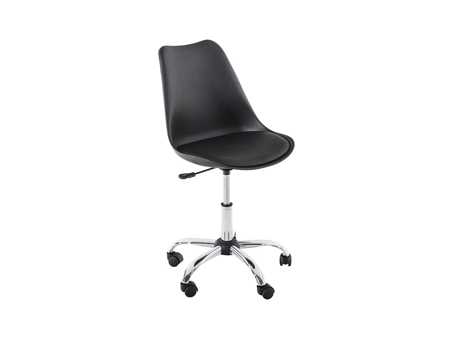 Chaise de bureau - Similicuir & Blanc - Noir - Pegleg