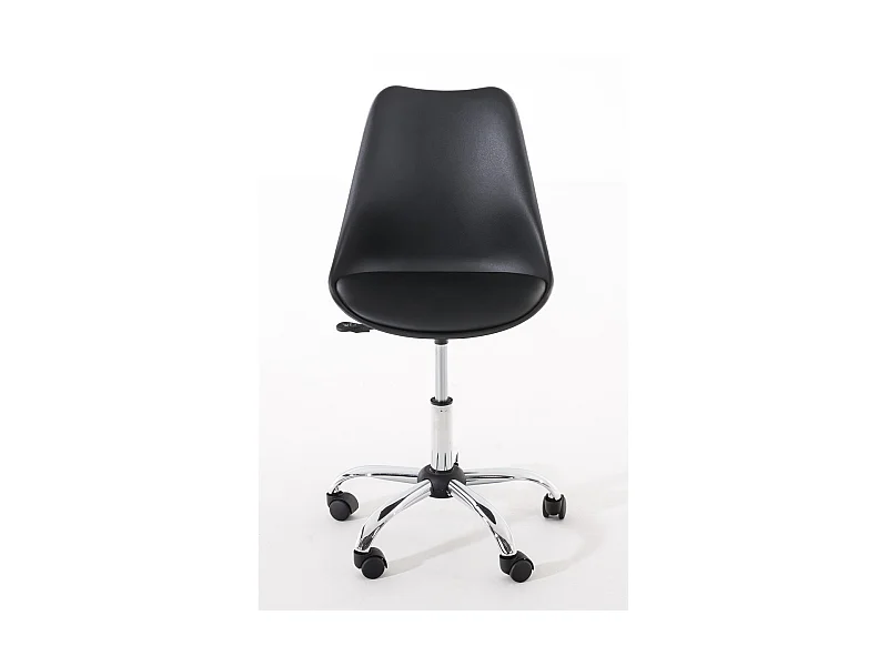 Chaise de bureau - Similicuir & Blanc - Noir - Pegleg