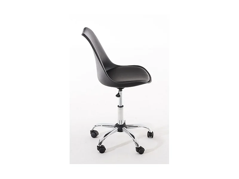 Chaise de bureau - Similicuir & Blanc - Noir - Pegleg