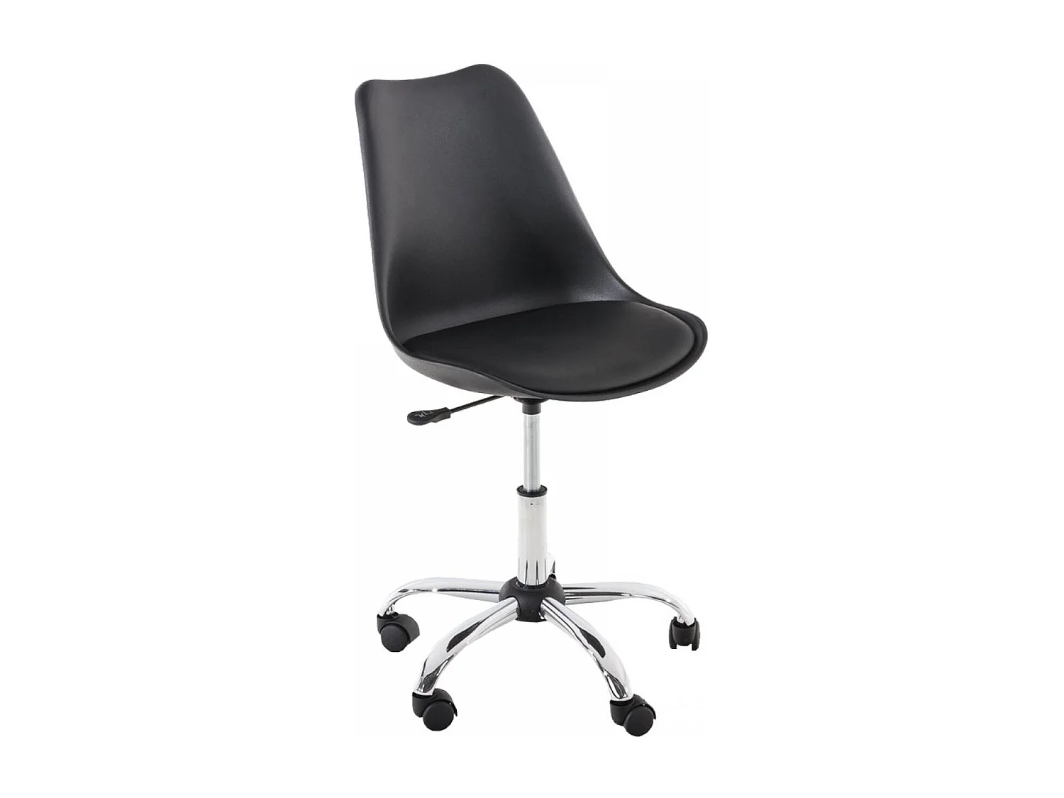 Chaise de bureau - Similicuir & Blanc - Noir - Pegleg