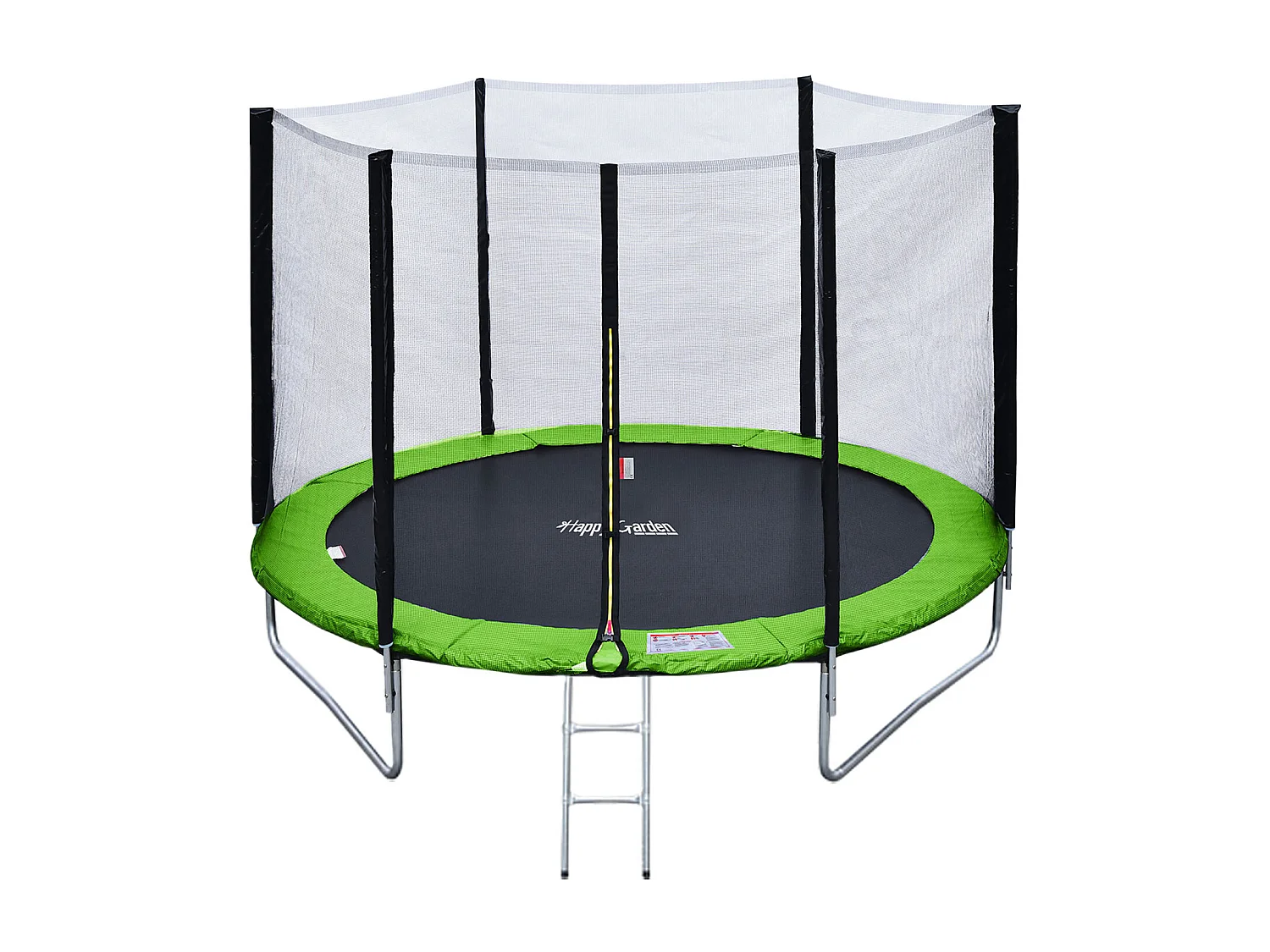 Trampoline 245cm réversible vert / bleu CANBERRA + filet, échelle, bâche et kit d'ancrage - HAPPY GARDEN