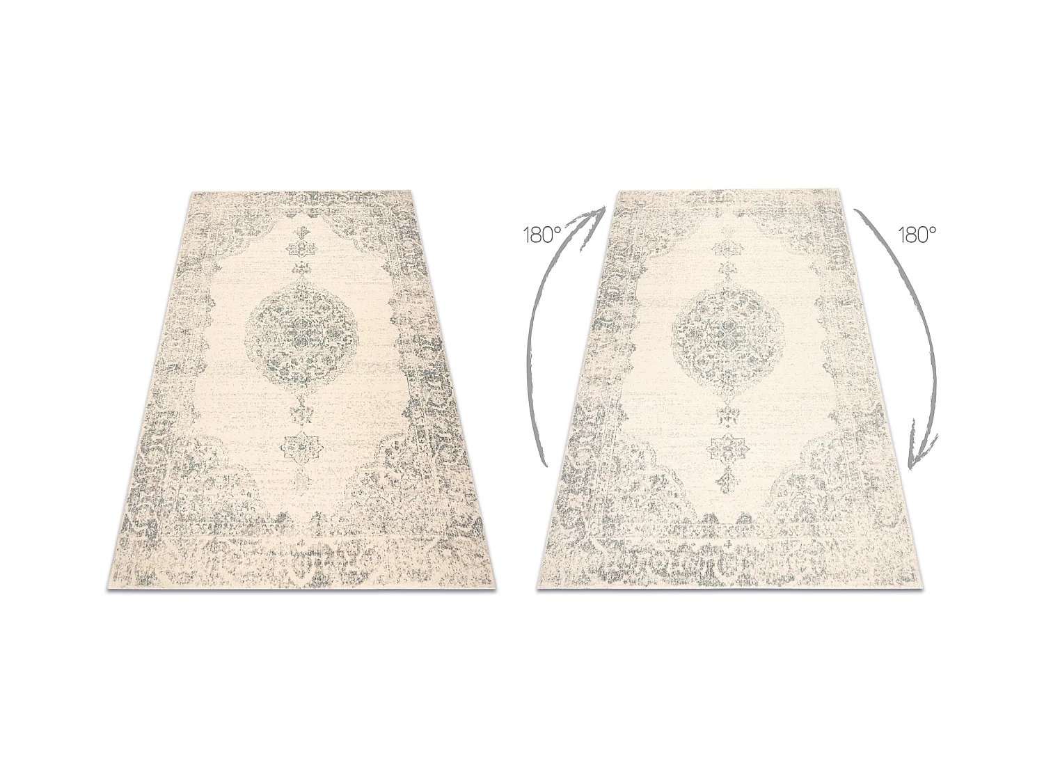 Tapis en laine ABBY 486.24.LA100 OSTA Ornement, cadre classique beige  200x300 cm