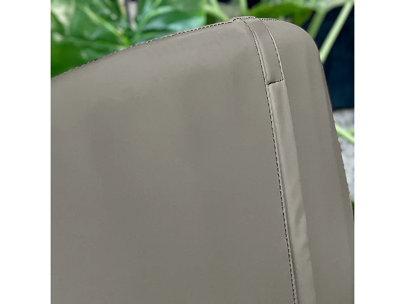 Fauteuil rotatif 360° tissu doux gris et pieds métal noir - CORNELIA