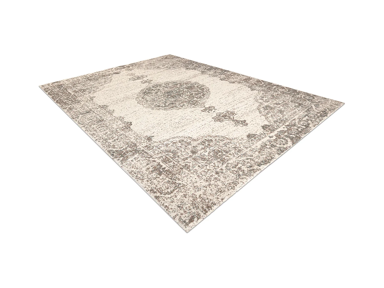 Tapis en laine ABBY 486.24.LA110 OSTA Ornement, cadre classique gris / 135x200 cm