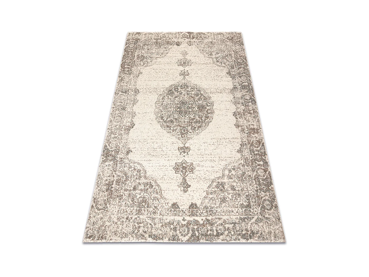 Tapis en laine ABBY 486.24.LA110 OSTA Ornement, cadre classique gris / 135x200 cm
