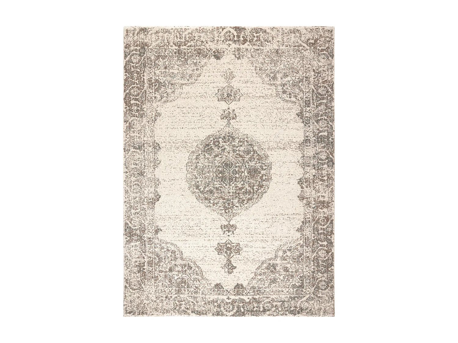 Tapis en laine ABBY 486.24.LA110 OSTA Ornement, cadre classique gris / 135x200 cm