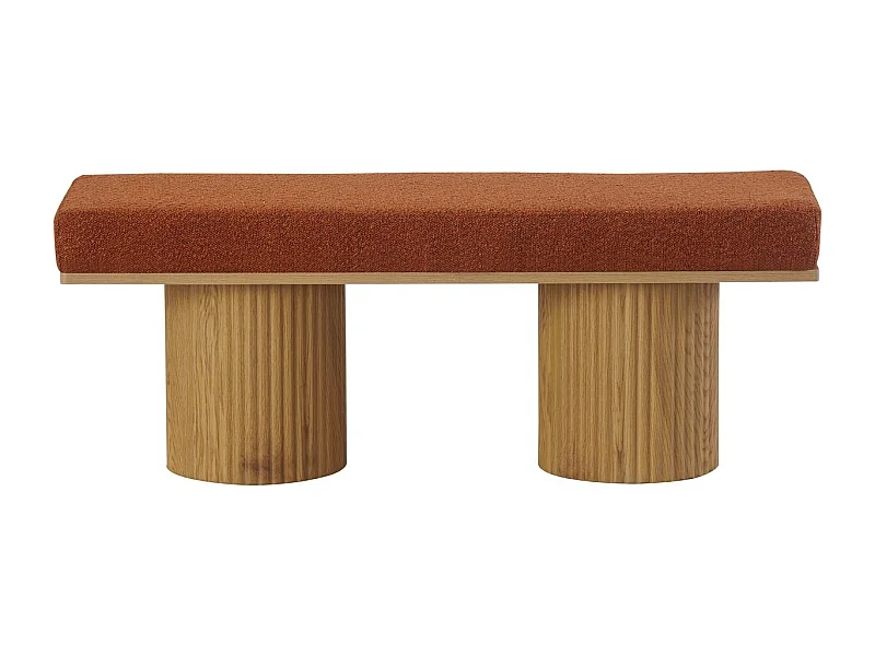 Banc en tissu bouclé rouille - Mahe