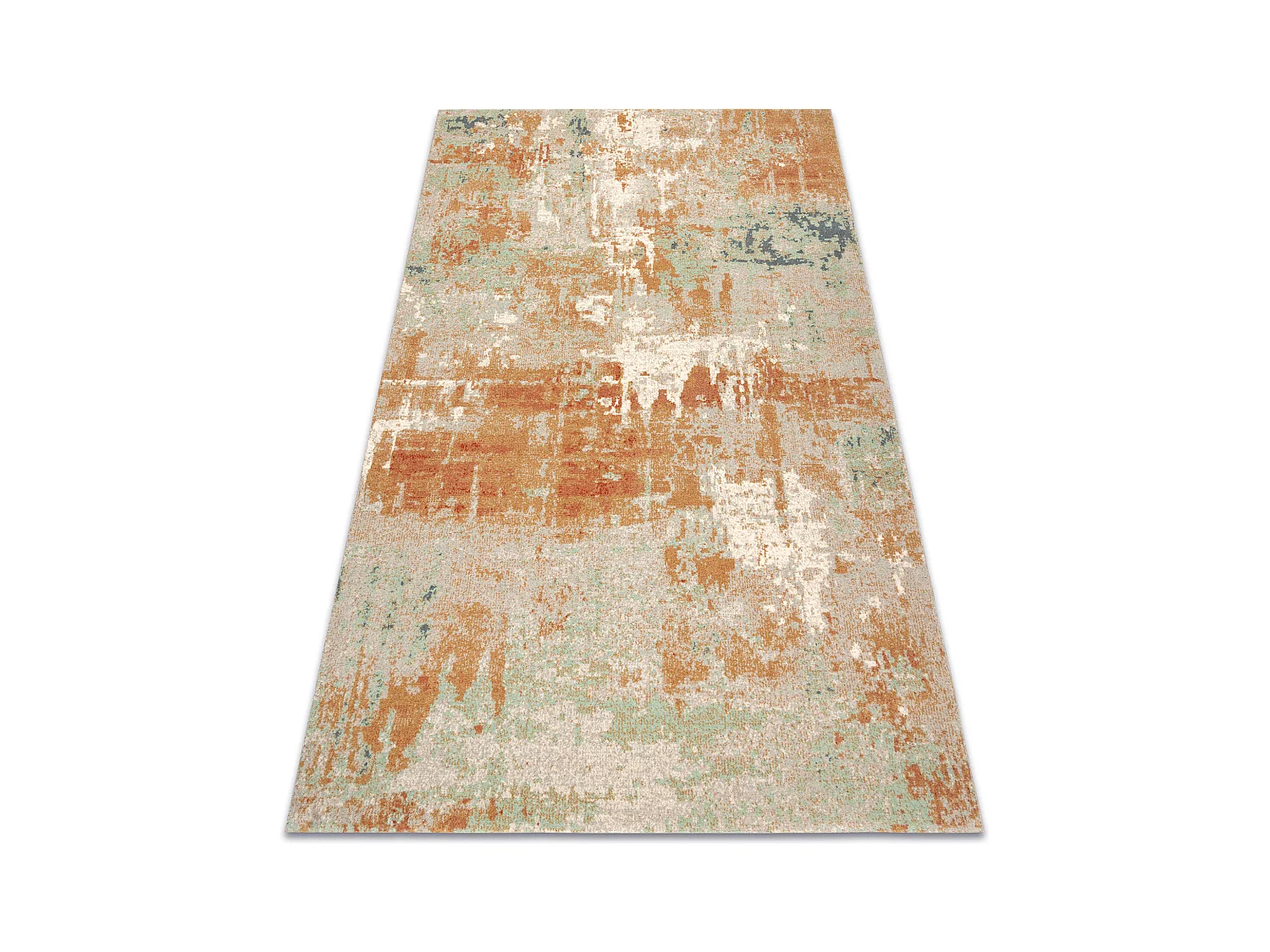 Wollteppich ABBY 486.13.LA112 OSTA Vintage, modern grün / terrakotta 160x240 cm