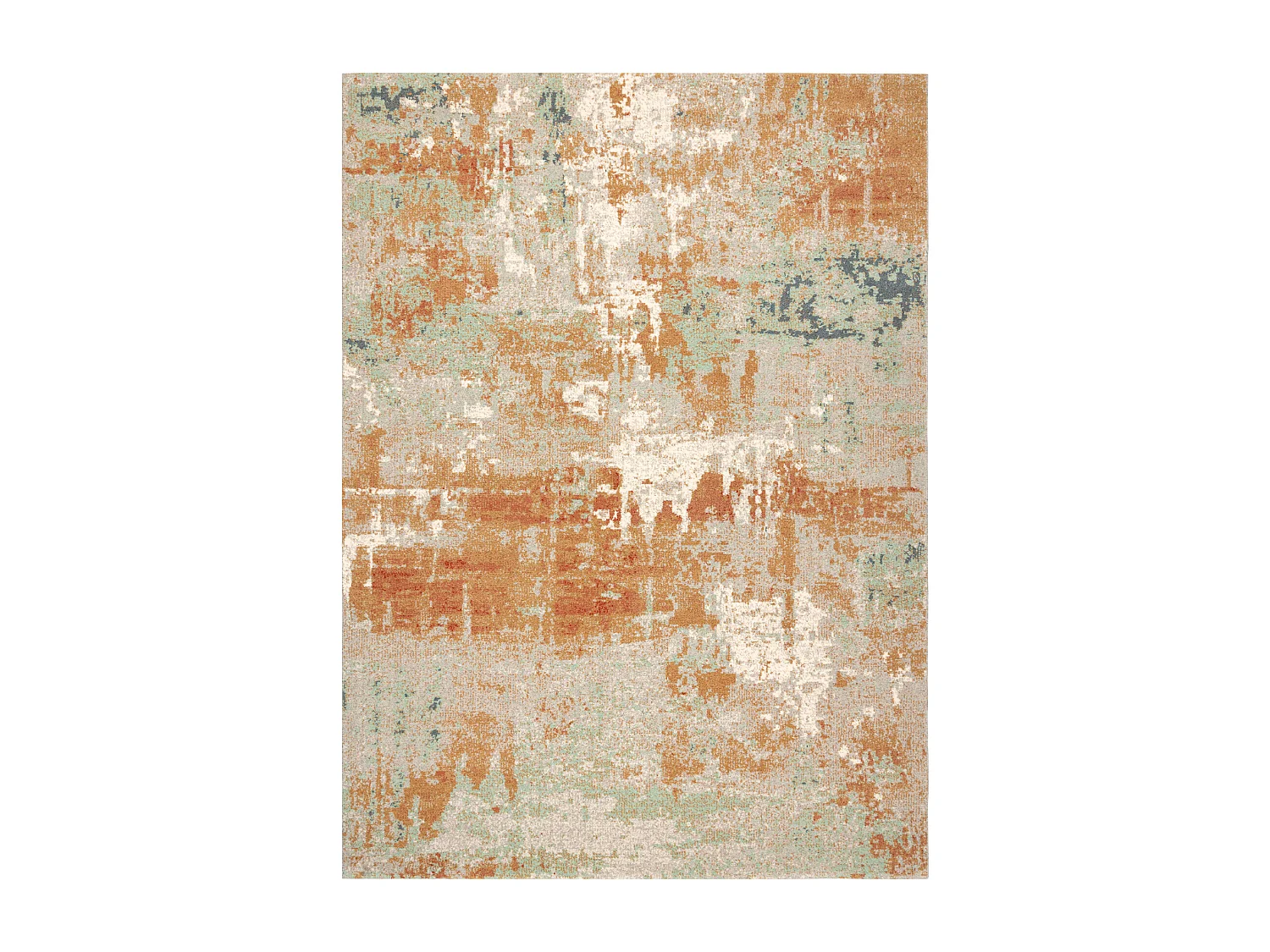 Wollteppich ABBY 486.13.LA112 OSTA Vintage, modern grün / terrakotta 160x240 cm