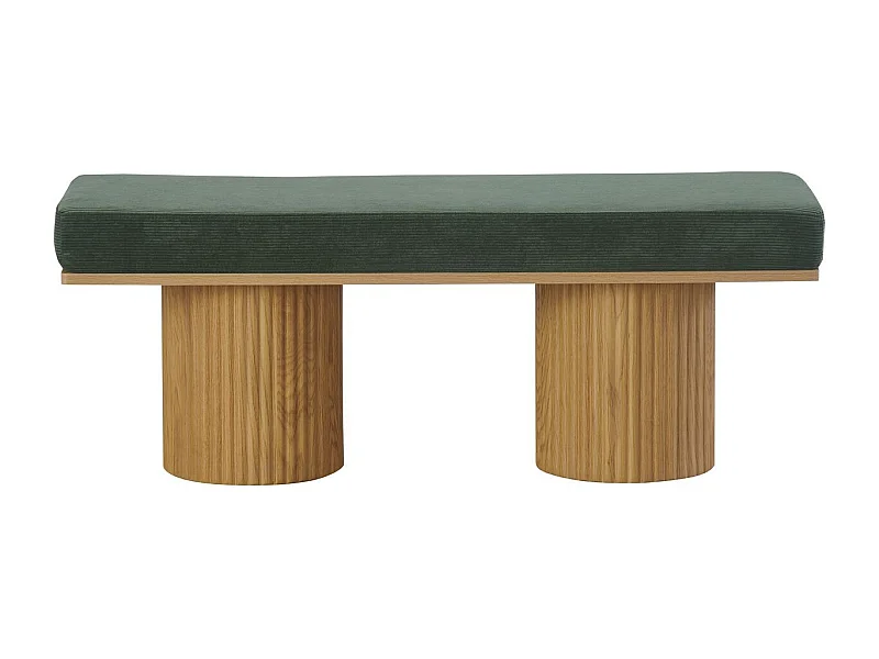 Banc en velours côtelé vert kaki - Mahe