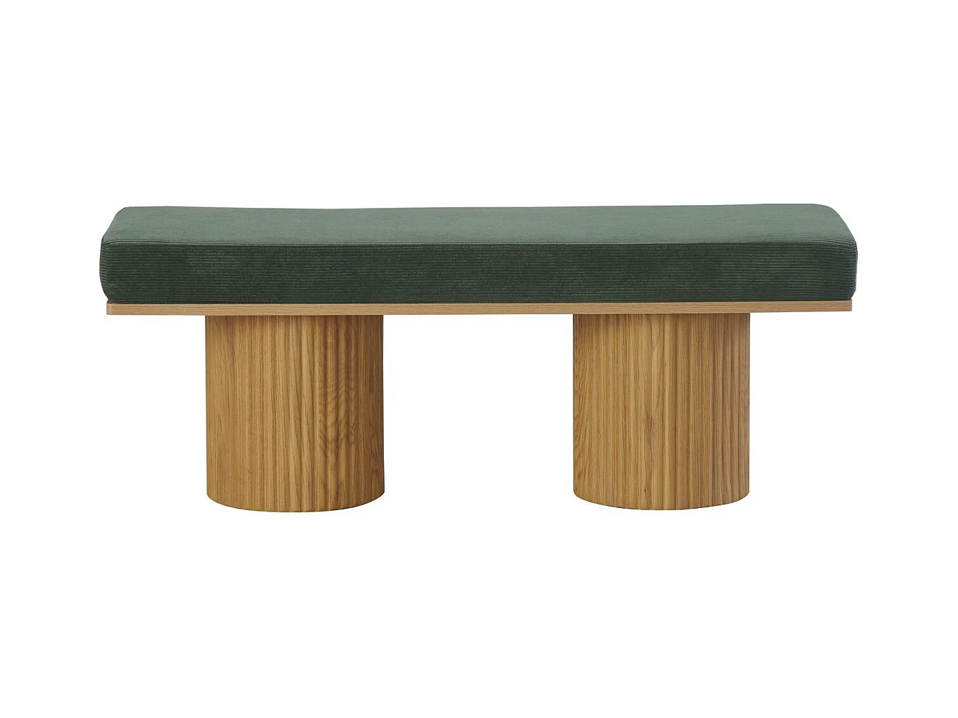 Banc en velours côtelé vert kaki - Mahe