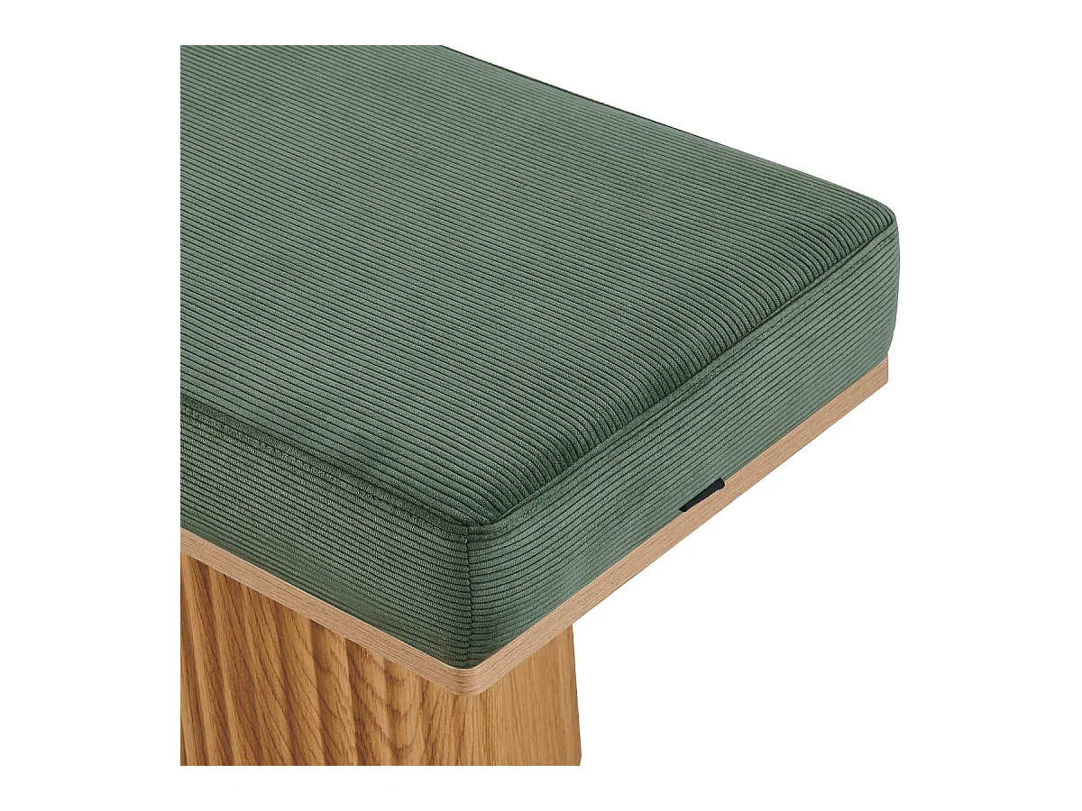 Banc en velours côtelé vert kaki - Mahe