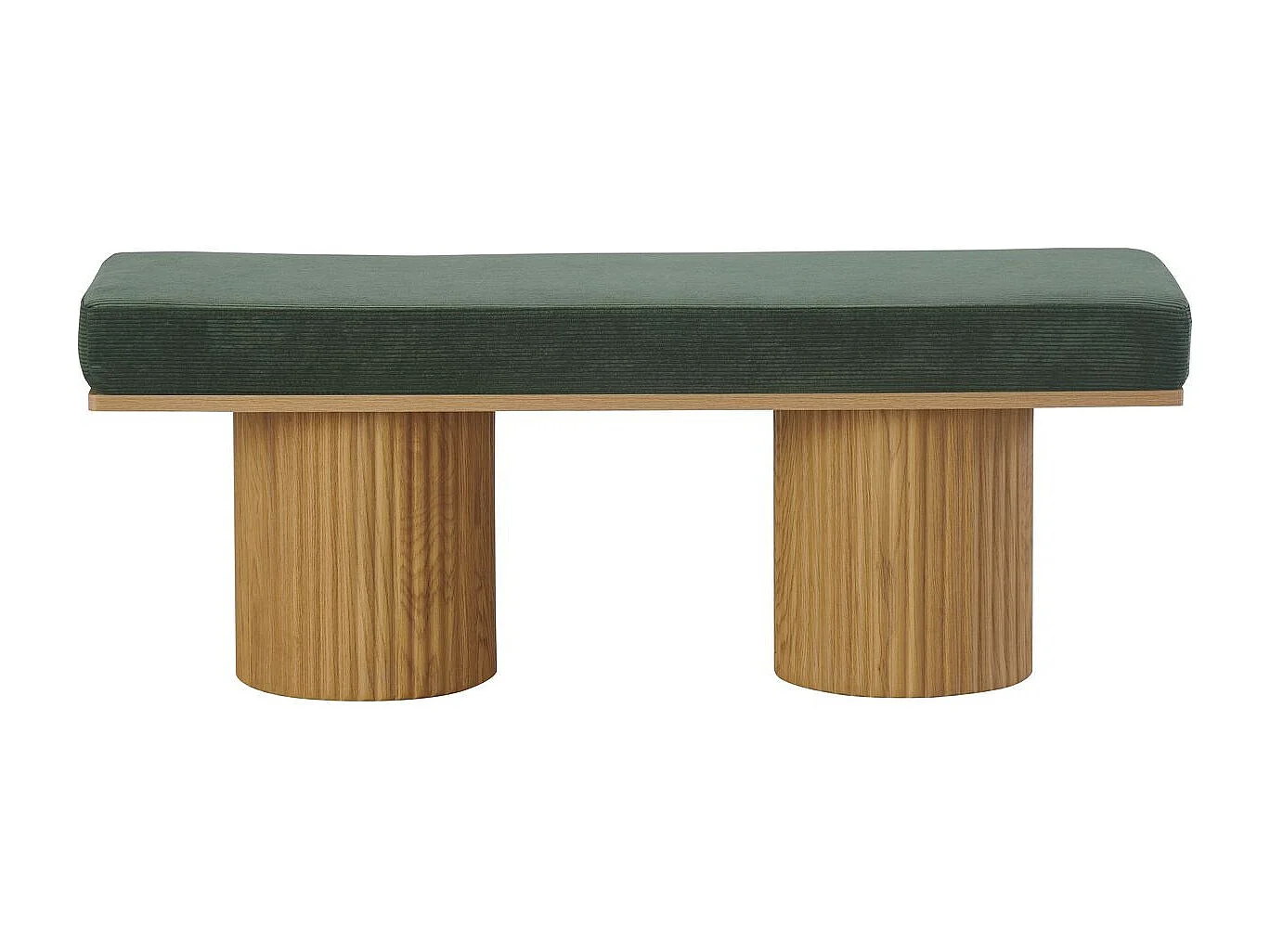 Banc en velours côtelé vert kaki - Mahe