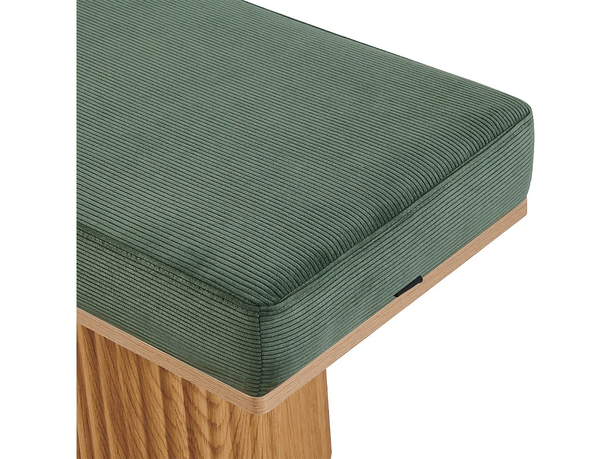 Banc en velours côtelé vert kaki - Mahe