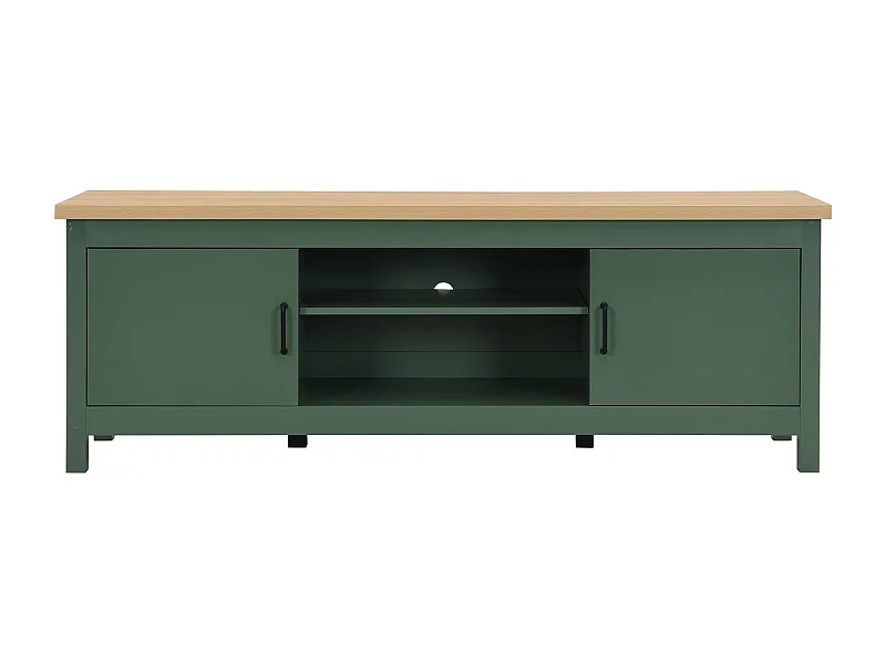 Meuble TV 2 portes vert 160 cm - Sana