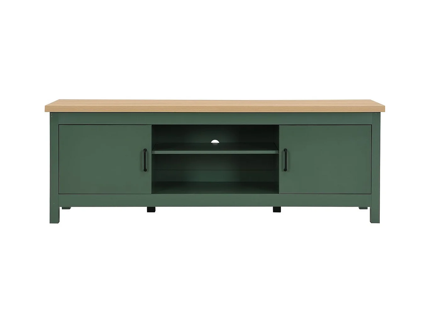 Meuble TV 2 portes vert 160 cm - Sana