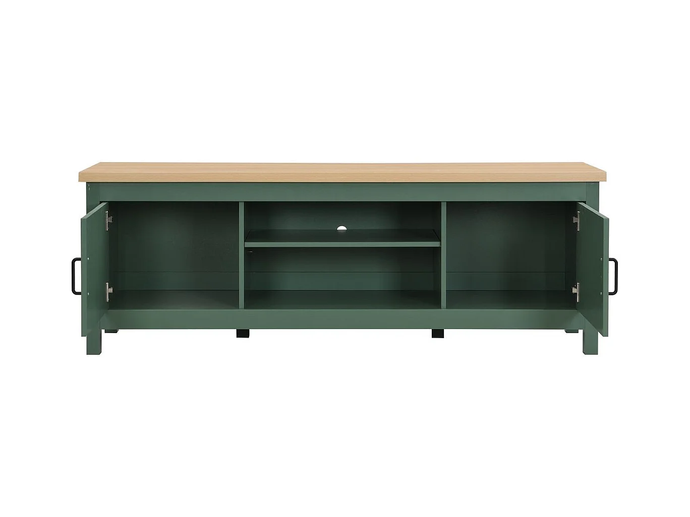 Meuble TV 2 portes vert 160 cm - Sana