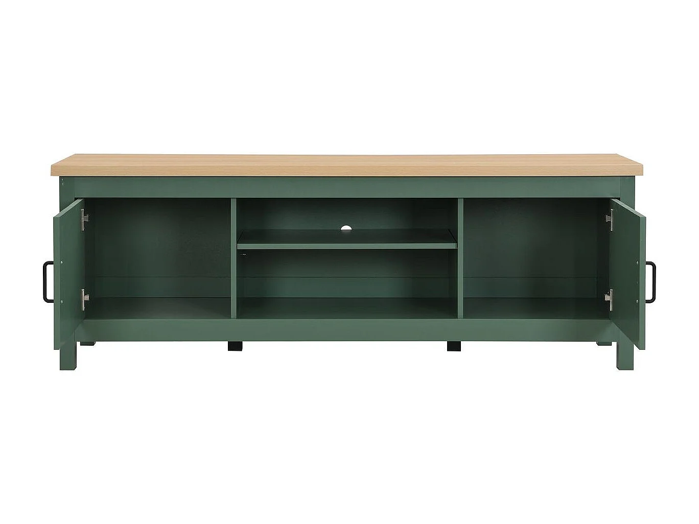 Meuble TV 2 portes vert 160 cm - Sana