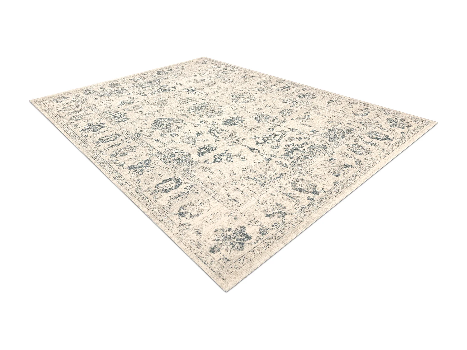 Tapis en laine ABBY 486.25.LA110 OSTA Ornement, cadre classique beige  80x160 cm