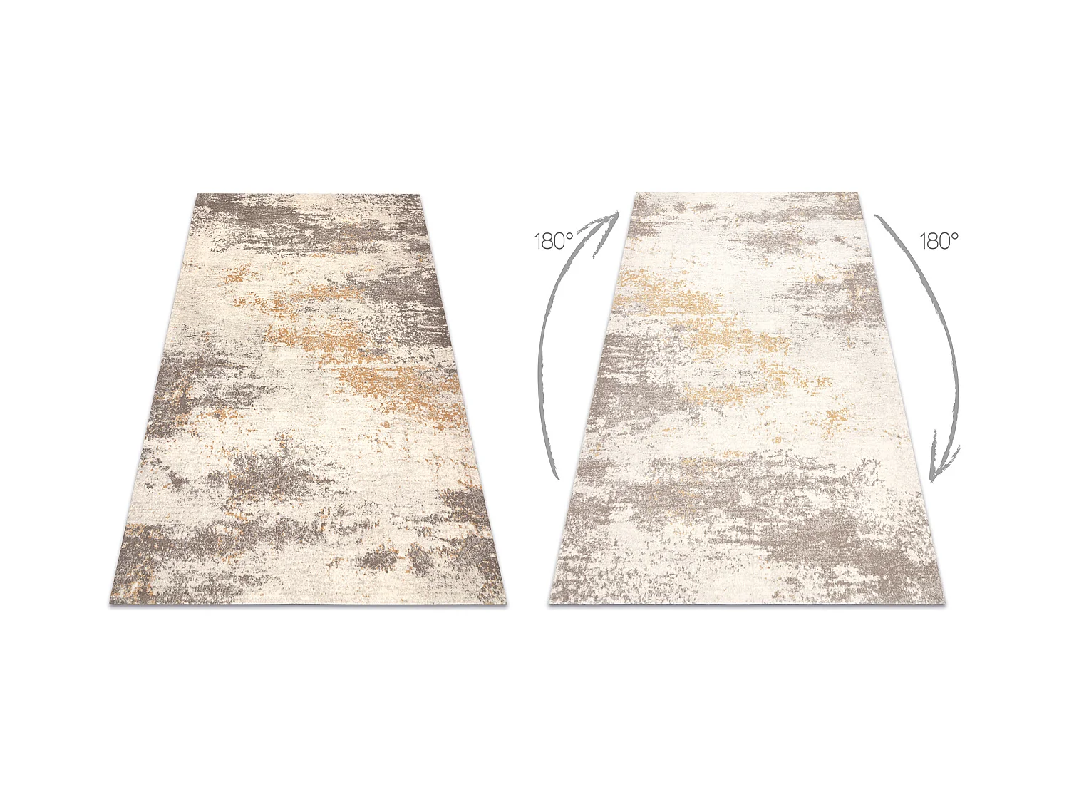 Tapis en laine ABBY 486.28.LA110 OSTA Vintage, moderne beige / gris 80x160 cm