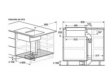 Plaque de cuisson avec hotte intégrée Neff V58FHQ4L0 N70 80 cm