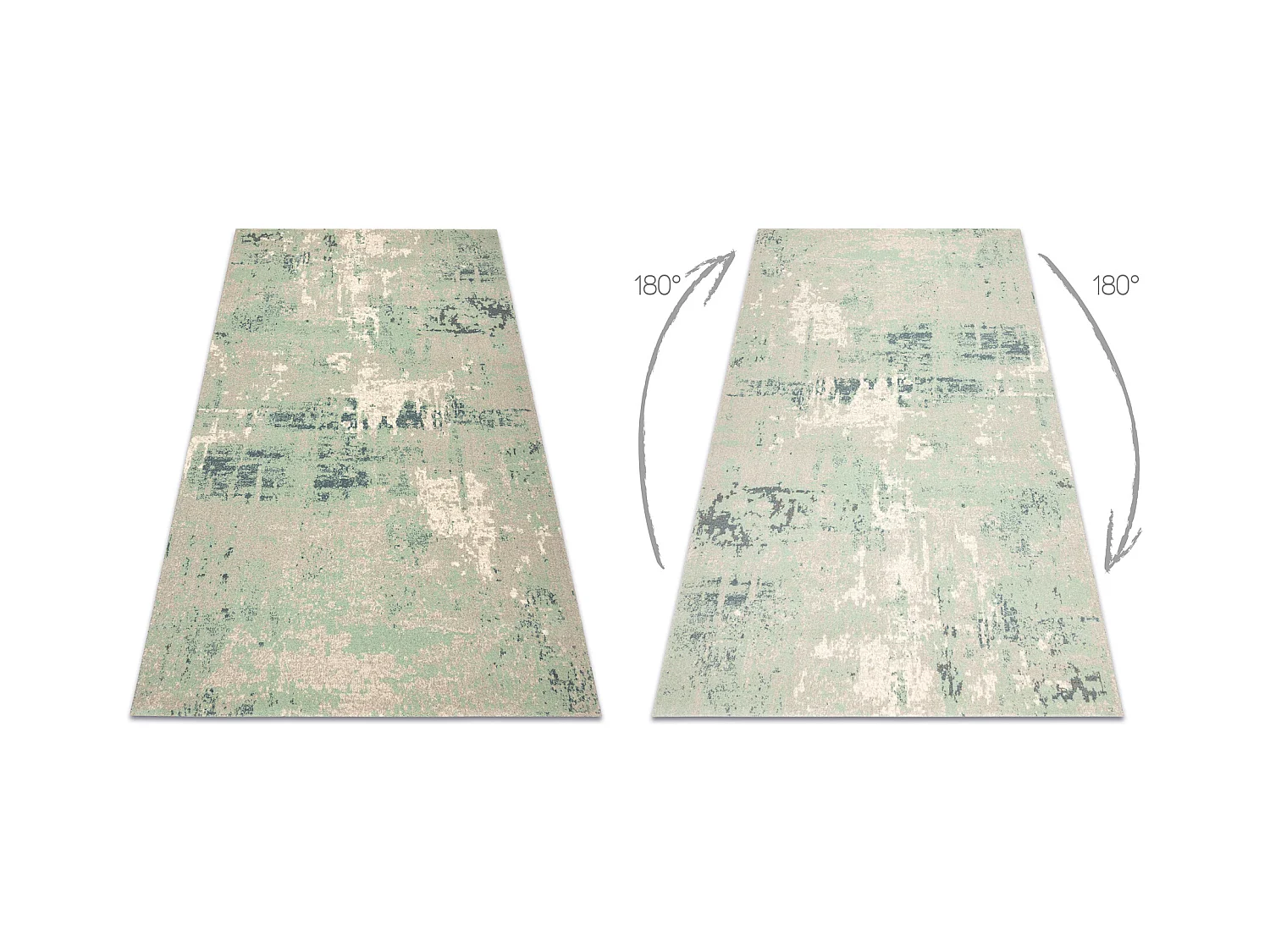 Tapis en laine ABBY 486.13.LA113 OSTA Vintage, moderne vert / gris 160x240 cm