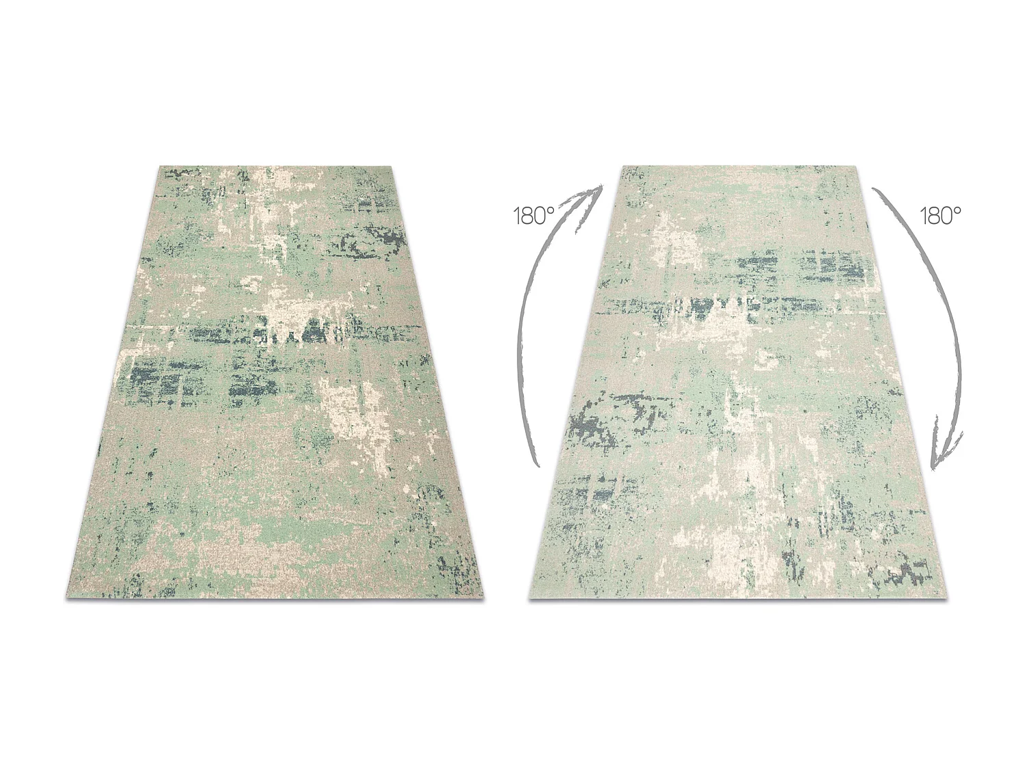 Tappeto in lana ABBY 486.13.LA113 OSTA Vintage, moderno verde / grigio 160x240 cm