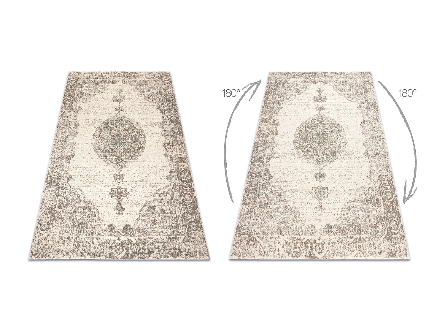 Tapis en laine ABBY 486.24.LA110 OSTA Ornement, cadre classique gris / 160x240 cm