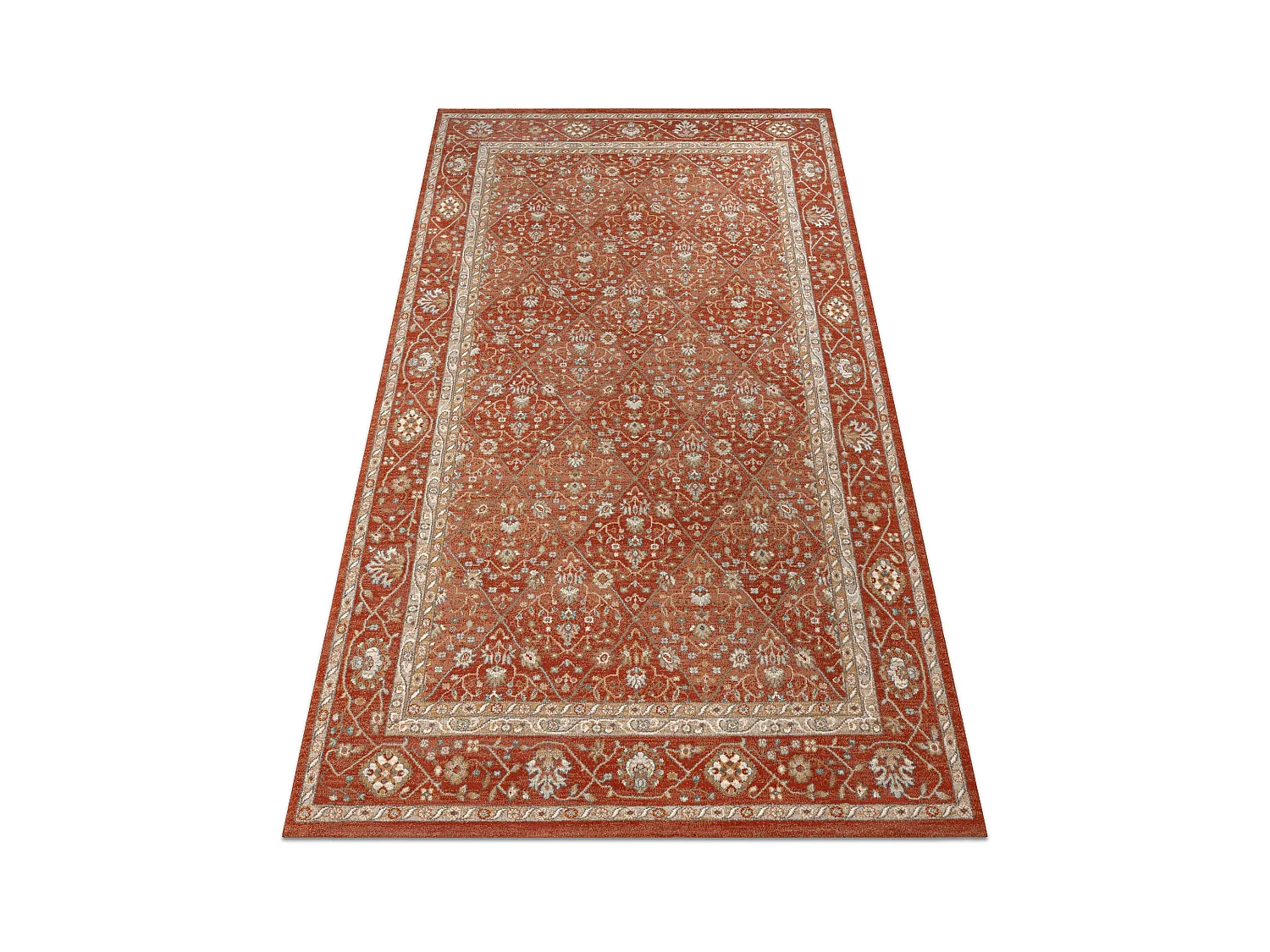 Tapis en laine SOHO 477.27.LA300 OSTA - Losange, cadre géométrique n 200x300 cm