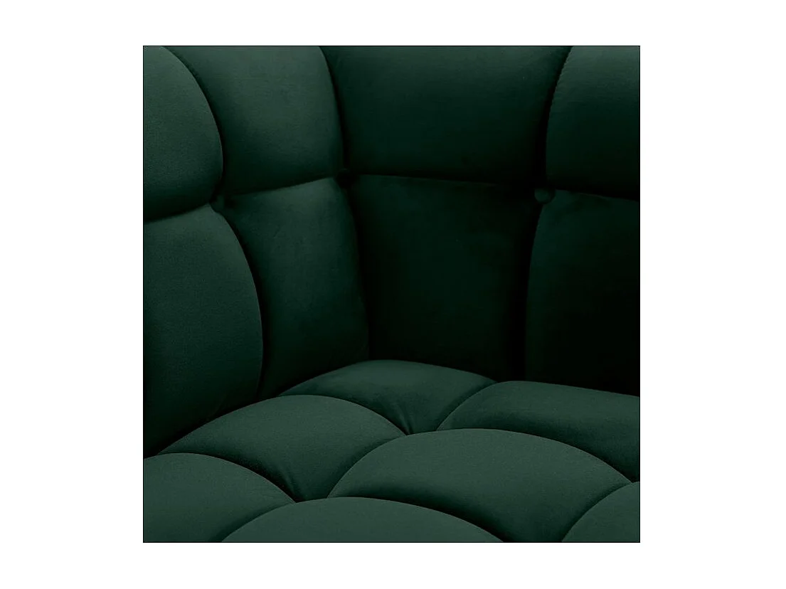 Set divano e poltrona in velluto verde 4 posti - Mona