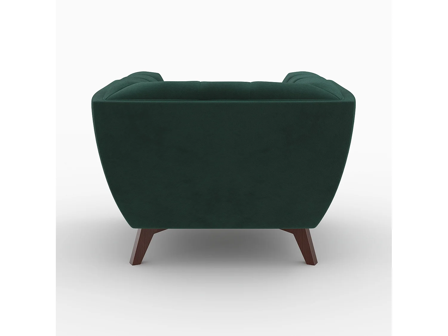 Set divano e poltrona in velluto verde 4 posti - Mona