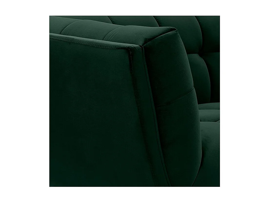 Conjunto de sofá y sillón de terciopelo verde para 4 personas. - Mona