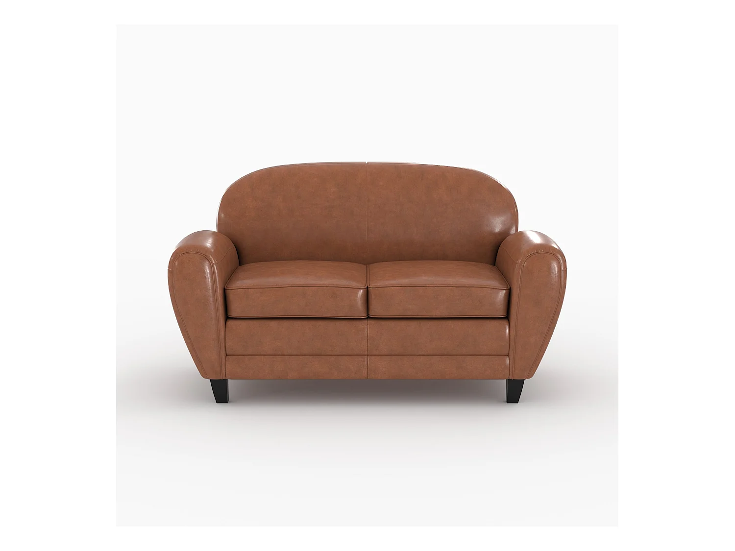 Ensemble canapé et fauteuil camel 3 places - Club - Club