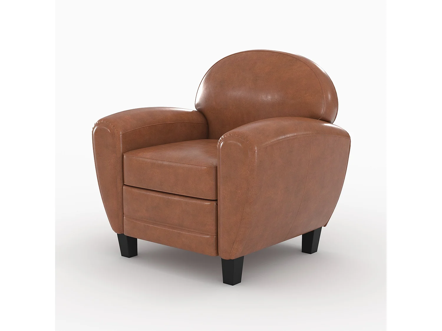 Ensemble canapé et fauteuil camel 3 places - Club