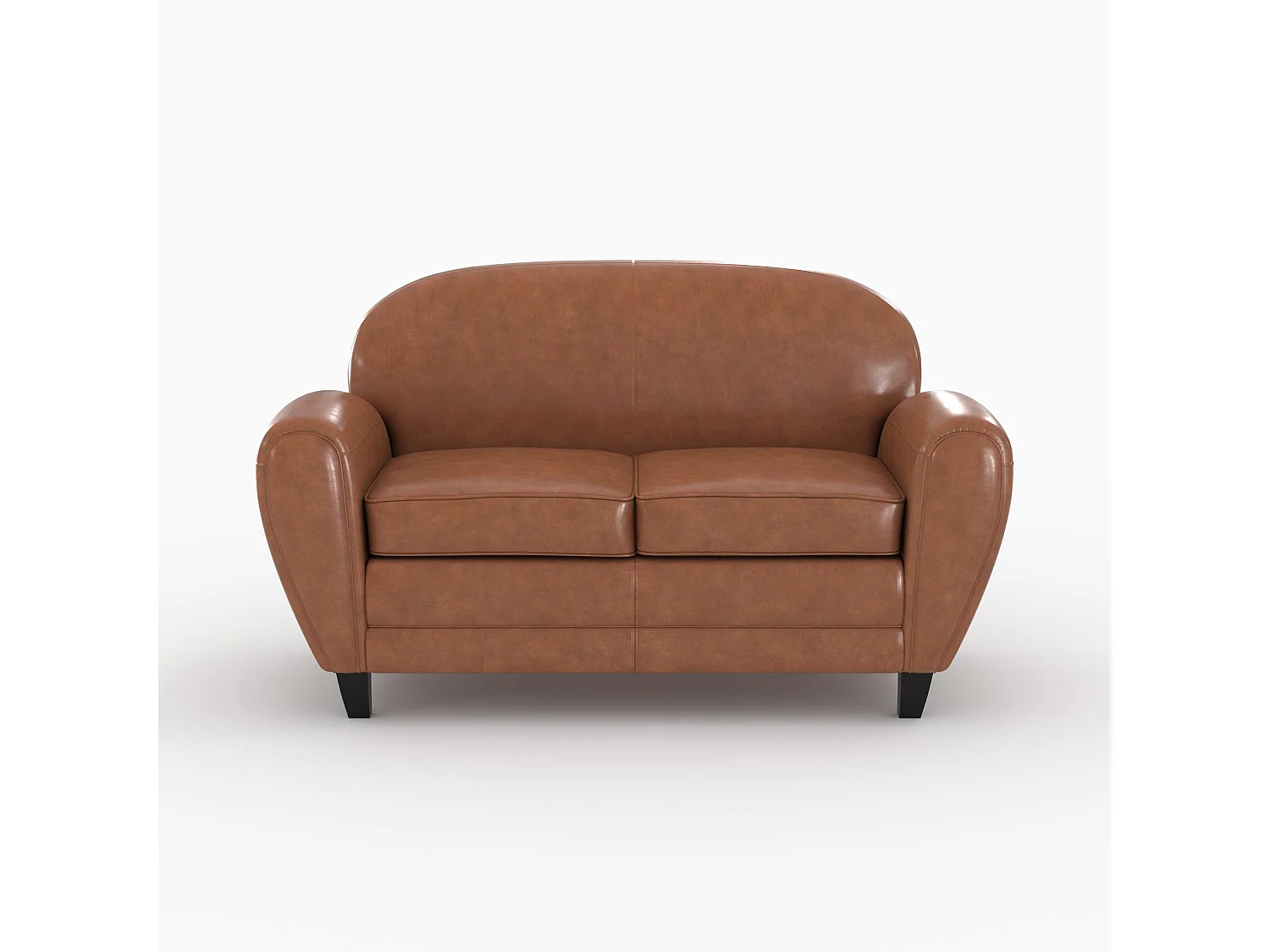 Ensemble canapé et fauteuil camel 3 places - Club