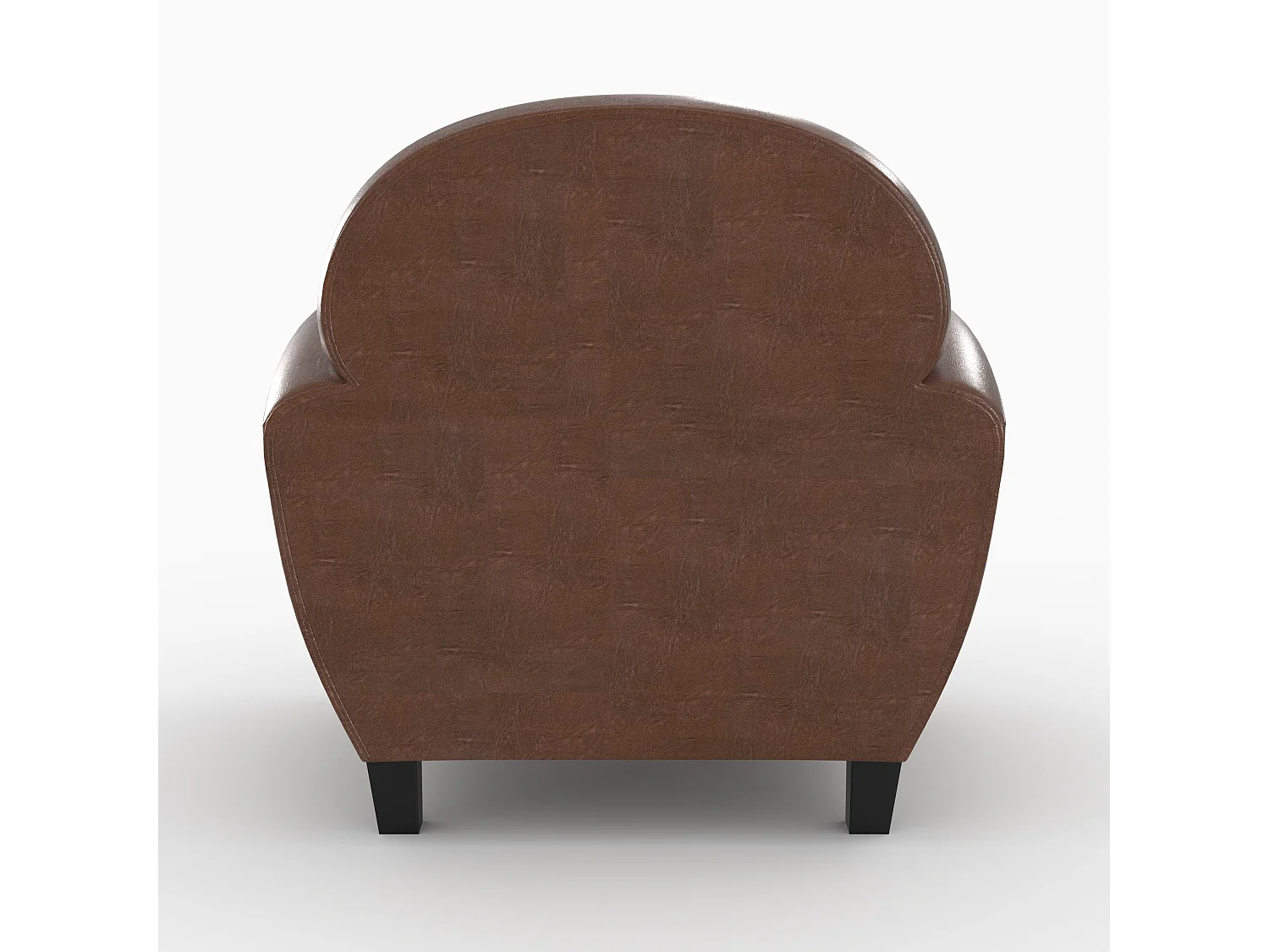 Ensemble canapé et fauteuil marron foncé 3 places - Club - Club