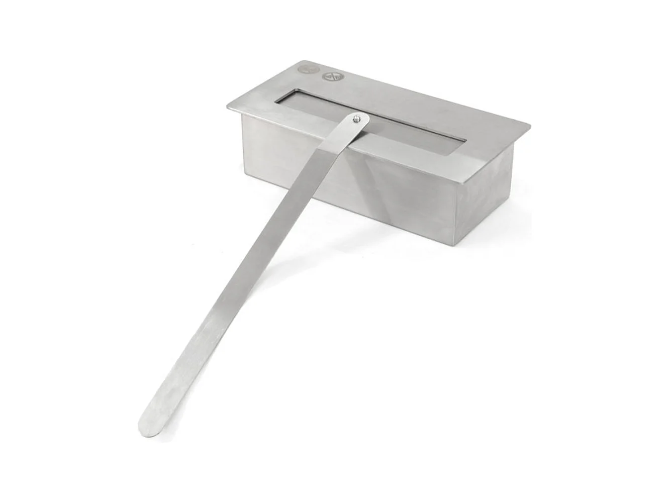 Camino a bioetanolo biocamino da terra Oslo in acciao nero L38xP38xH100