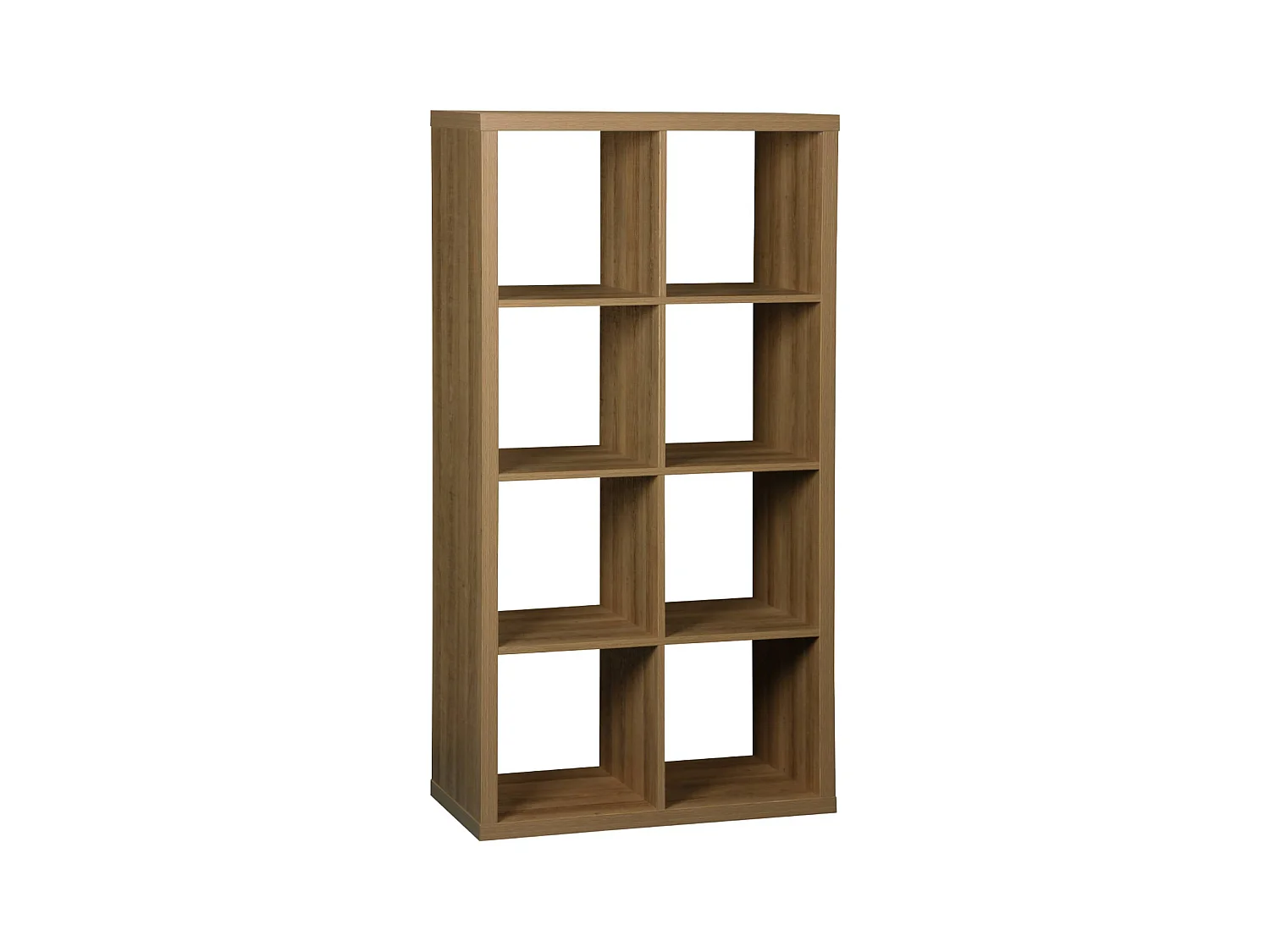 Estante librería decor madera 4 niveles 8 compartimentos marrón dorado