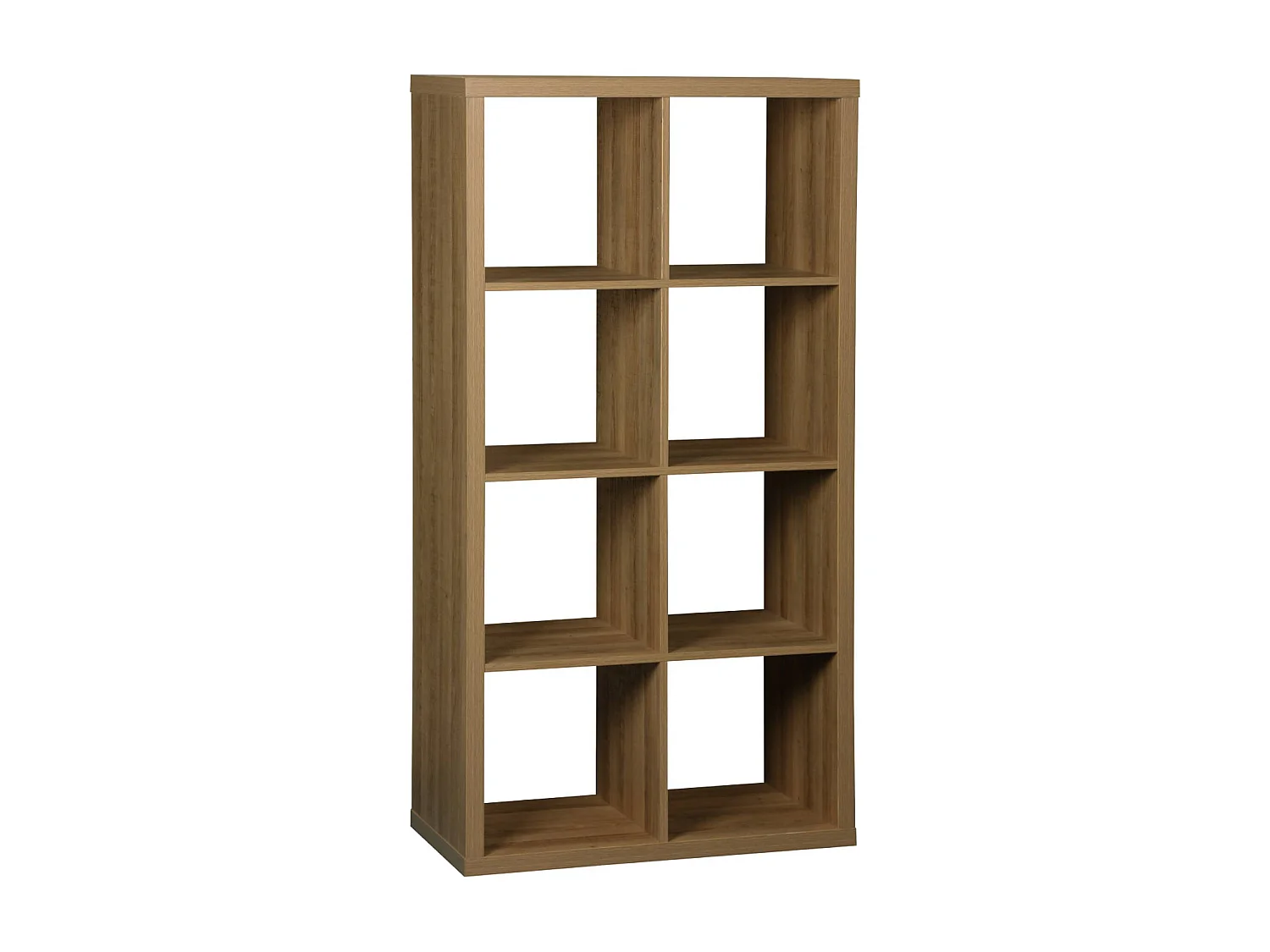 Libreria a 4 livelli con 8 scomparti, effetto legno miele