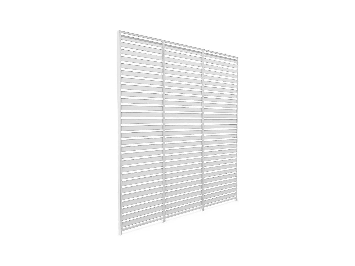 Persienne 130cm pour pergola bioclimatique Triomphe. côté 4m. panneau brise vue. aluminium. blanc