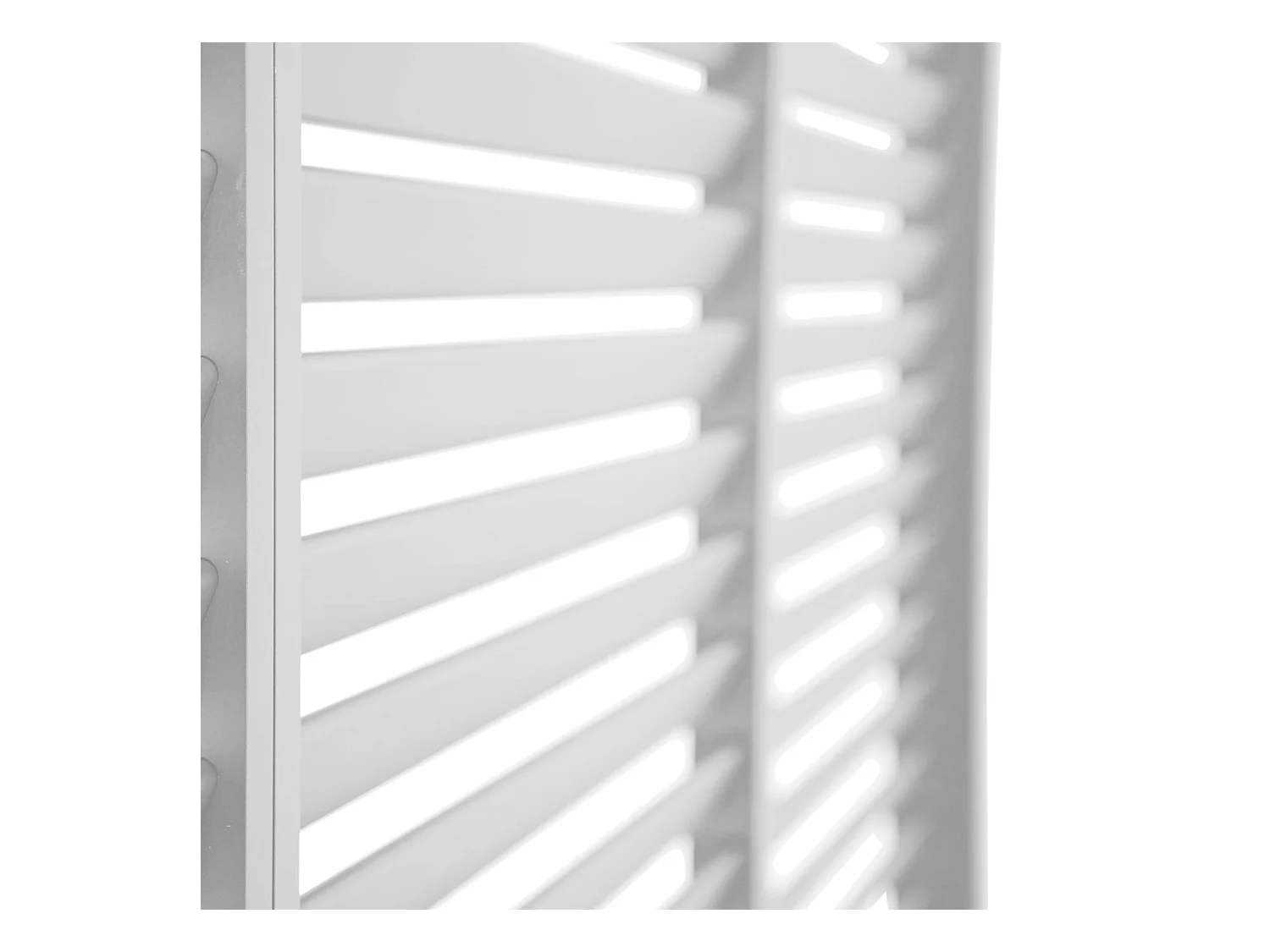 Persienne 130cm pour pergola bioclimatique Triomphe. côté 4m. panneau brise vue. aluminium. blanc